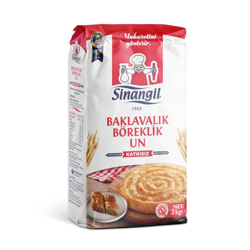 Sinangül Baklavalık,Böreklik Mantılık Kolay Açılan Un 2 Kg nin resmi