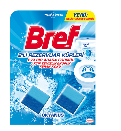 Bref Aktif Temizlik&Köpük Ferah Koku Rezervuar Küpleri 2*50 Gr nin resmi