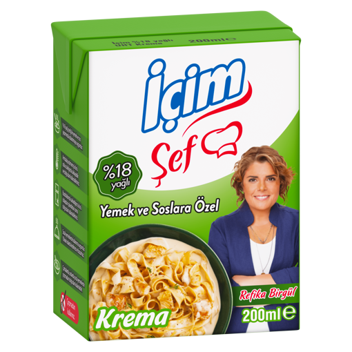 İçim Şef Yarım Yağlı Krema 200 Ml nin resmi