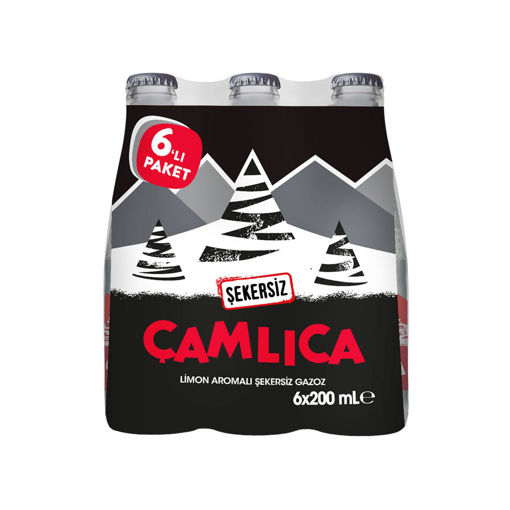 Çamlıca Şekersiz Gazoz 6 x 20O Ml nin resmi