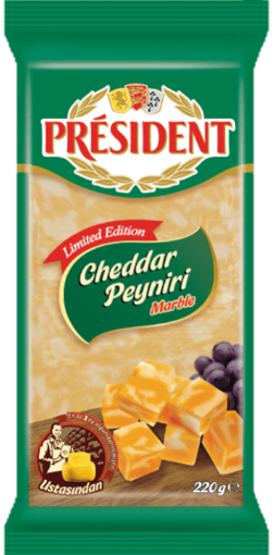 President Marble Cheddar 220 Gr nin resmi