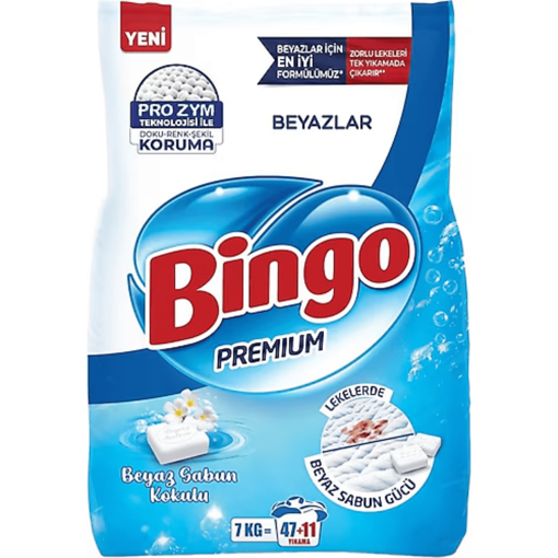 Bingo Matik Premium Beyazlar İçin Çamaşır Deterjanı 7 Kg nin resmi