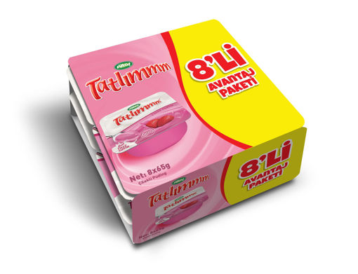 Sütaş Tatlımmmm Çilekli Puding 8*65 Gr nin resmi