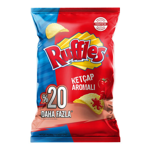 Ruffles Ketçaplı Parti Boy Patates Cipsi 160 Gr nin resmi