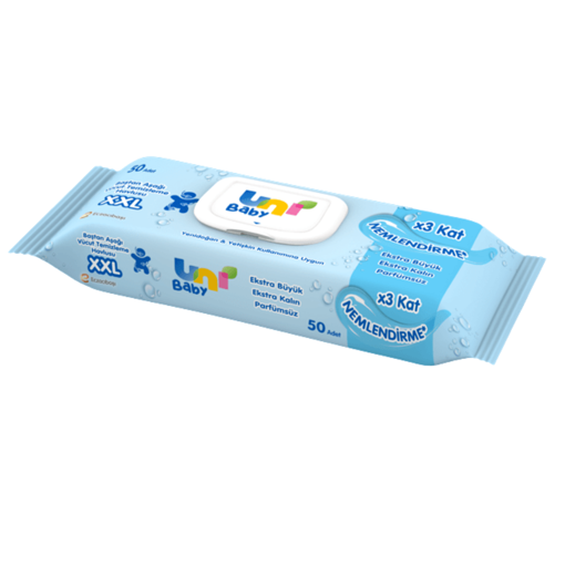 Uni Baby Vücut Temizleme Havlusu XXL 50 Yaprak nin resmi