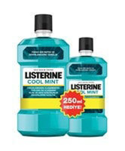 Listerine Cool Mint Ağız Bakım Suyu 500+250 ml nin resmi