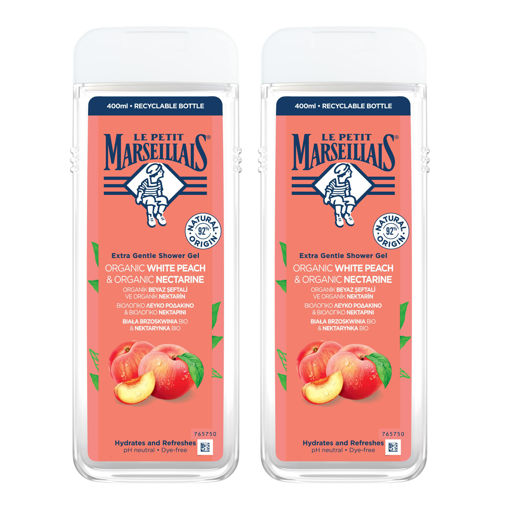 Le Petit Marseillais Lpm Duş Jeli Şeftali 2*400 ml nin resmi