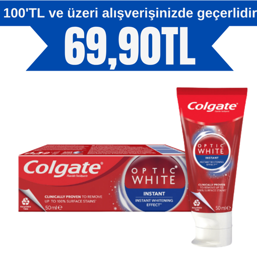 Colgate Optic White Anında Beyazlık Diş Macunu 50 Ml nin resmi