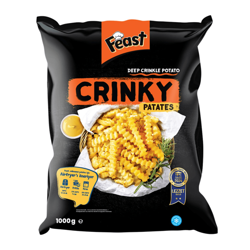 Feast Dondurulmuş Crinky Patates 10x1 Kg nin resmi