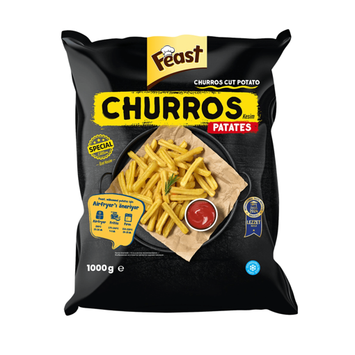 Feast Dondurulmuş Churros Kesim Patates 10x1 Kg nin resmi