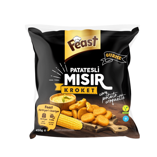 Feast Dondurulmuş Patatesli Mısır Kroket 20x450 Gr nin resmi