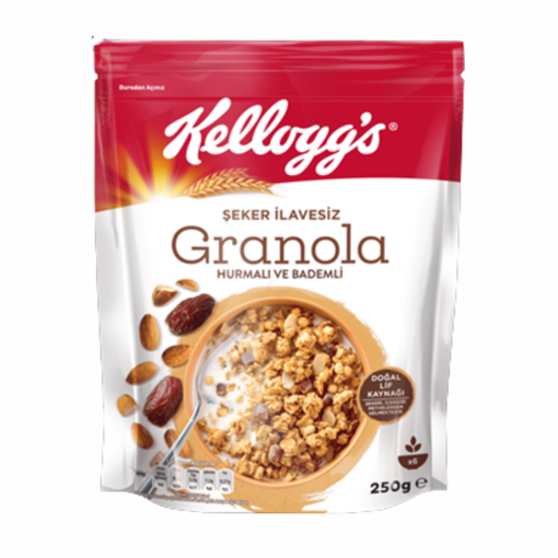Kellogg's  Hurmalı ve Bademli Şeker İlavesiz Granola 250 Gr nin resmi