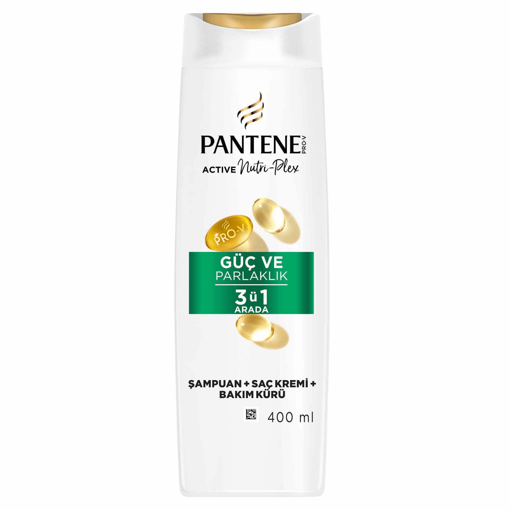 Pantene Güç Ve Parlaklık Etkili Üçü Bir Arada Şampuan 400 Ml nin resmi