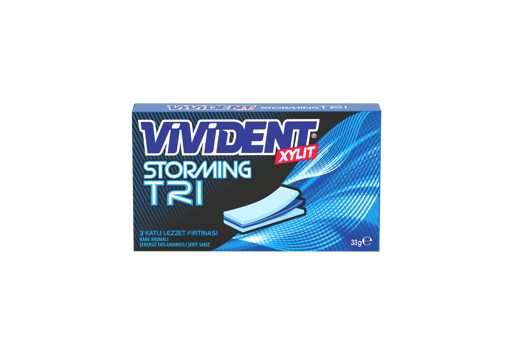 Vivident Storming 3 Katlı Nane Aromalı Sakız 33 Gr nin resmi