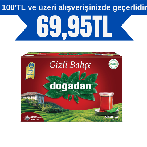 Doğadan Gizli Bahçe Demlik Poşet Çay 48'li nin resmi