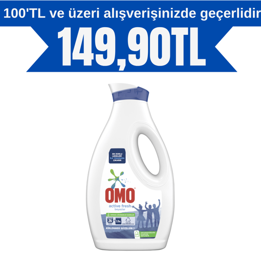 Omo Active Fresh Beyazlar İçin Sıvı Deterjan 1690 Ml nin resmi