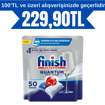 Finish Quantum Hepsi Bir Arada Bulaşık Makinesi Tableti 50 Yıkama nin resmi