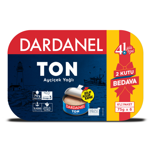 Dardanel Ton Balığı 6*75 Gr nin resmi