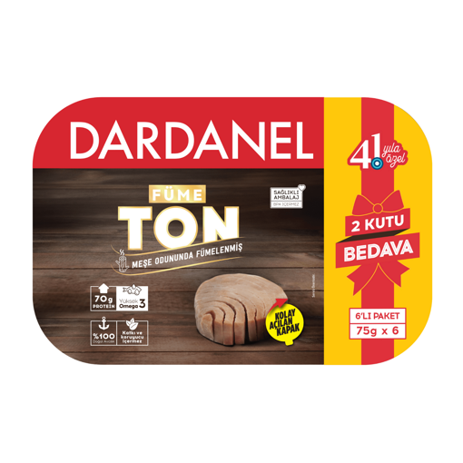 Dardanel Zeytinyağlı Ton Balığı 6*75 Gr nin resmi