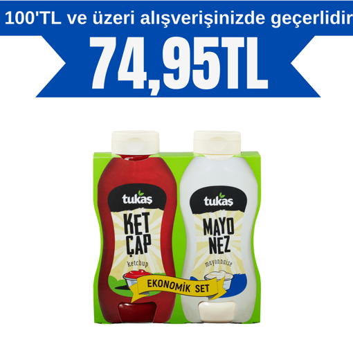 Tukaş Ketçap 650 Gr + Mayonez 550 Gr nin resmi
